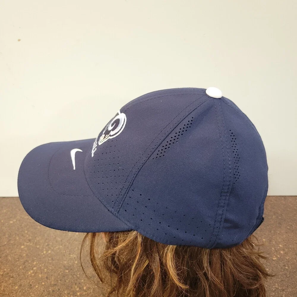 NFL St. Louis Rams Nike Legacy91 Dri Fit Baseball Cap Mens Blue Adjustable Hat
